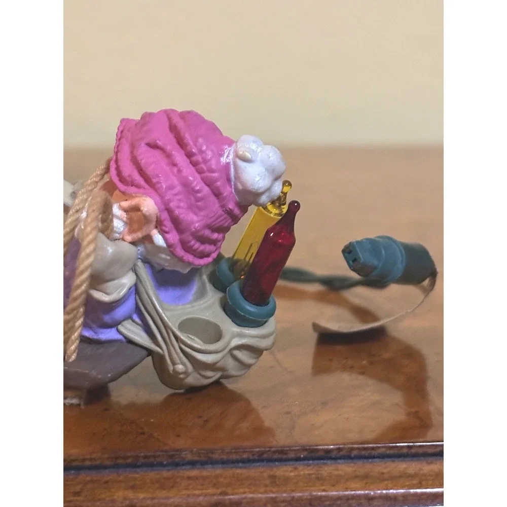 Hallmark North Pole Power & Light Magic Ornament Elf on Swing 1989 Vintage